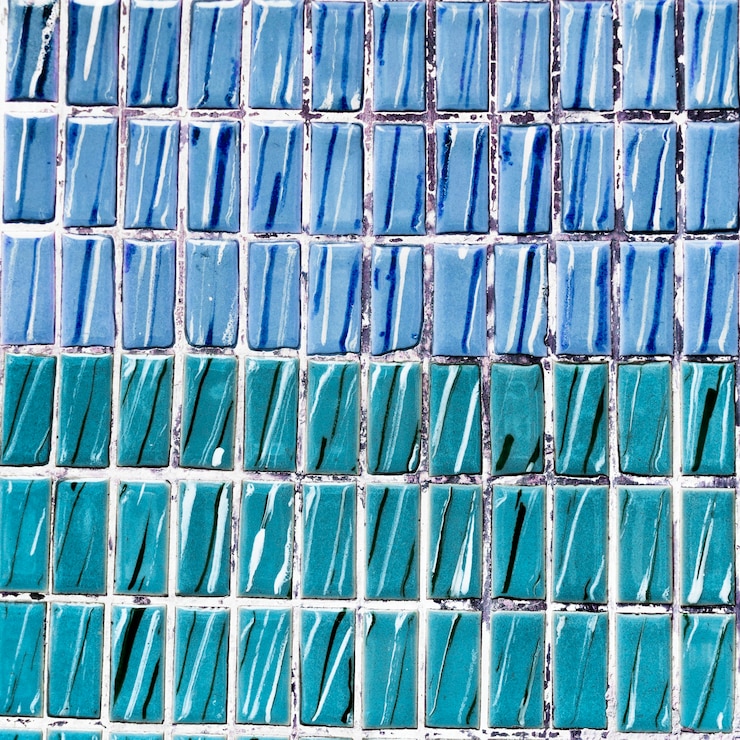 Foto grátis fundo de ladrilhos de mármore azul de dois tons