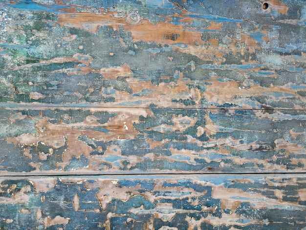 Fundo de madeira vintage com pintura descascada