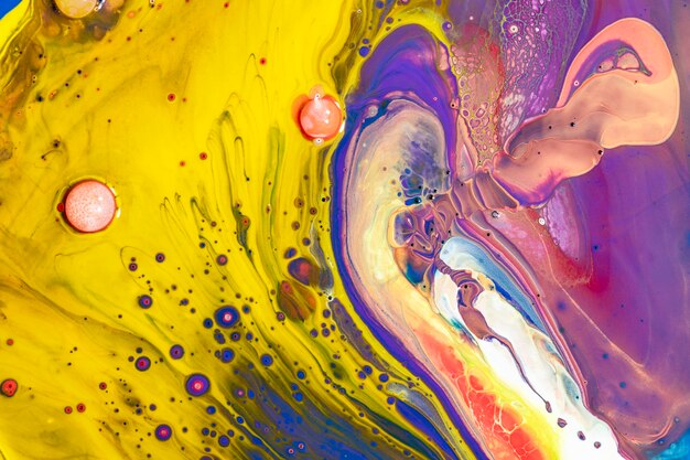 Fundo de mármore líquido colorido abstrato arte experimental de textura fluida