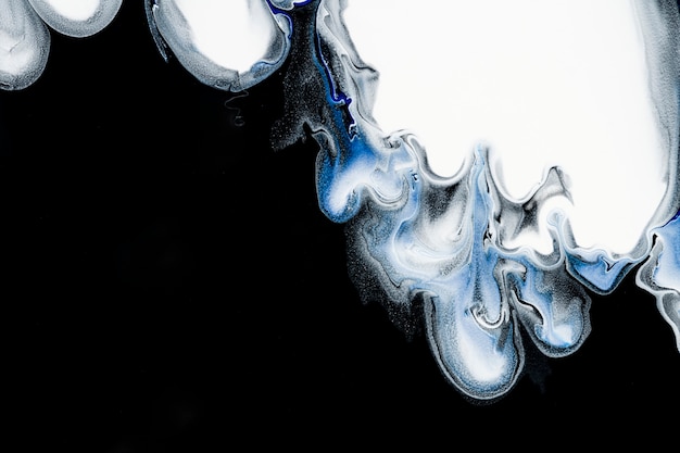 Foto grátis fundo de mármore líquido preto e branco diy textura fluida abstrata arte experimental
