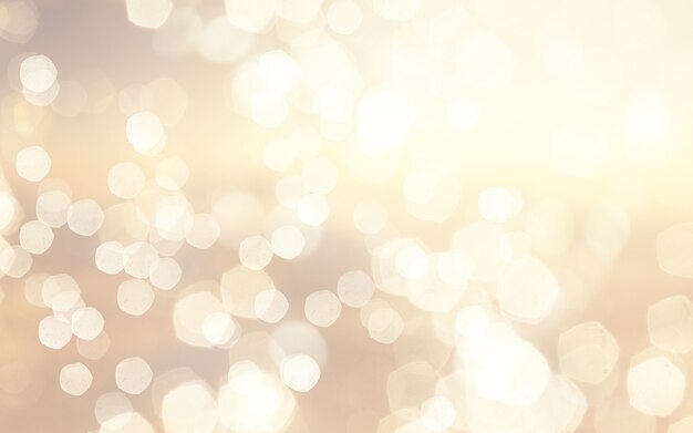 Fundo de Natal com design de luzes bokeh douradas