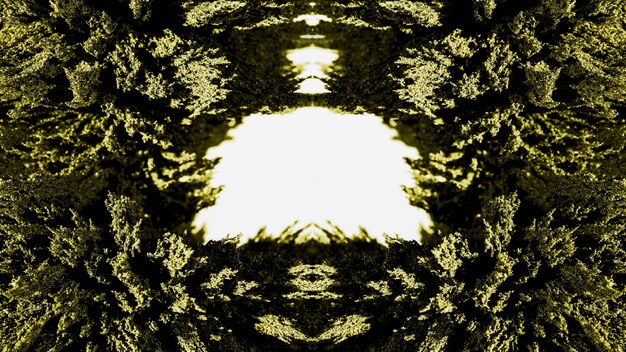 Fundo de padrão de barbear magnético abstrato caleidoscópico verde
