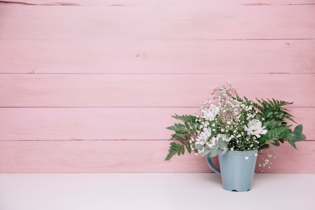 Fundo de panela de flor rosa