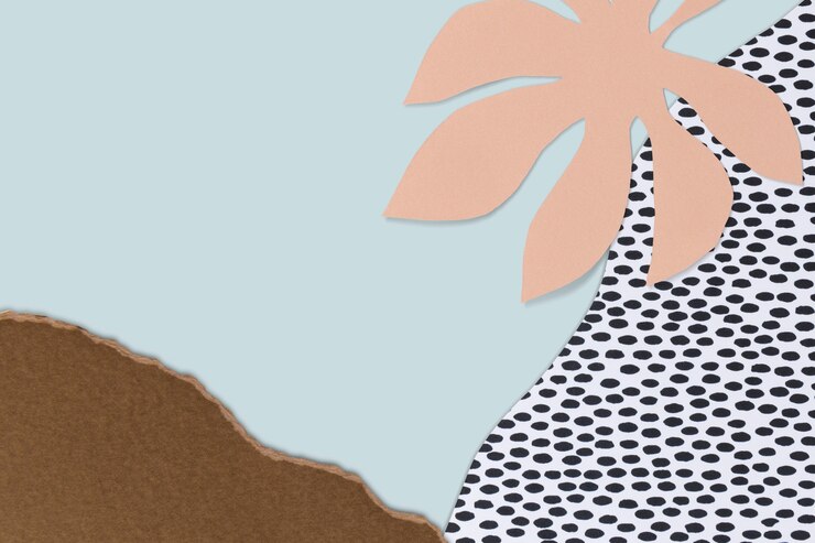 Foto grátis fundo de papel artesanal com folhas botânicas