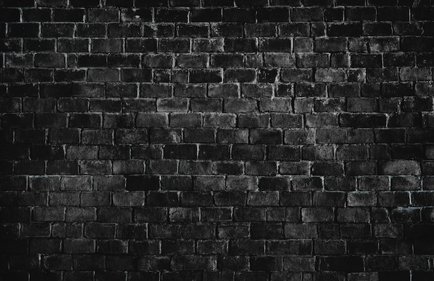 Fundo de parede de tijolo texturizado preto