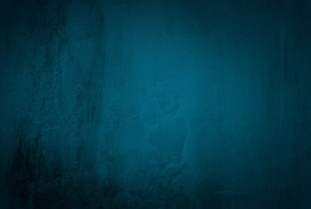 Fundo de parede do estúdio de textura de concreto azul vintage grunge com vinheta.