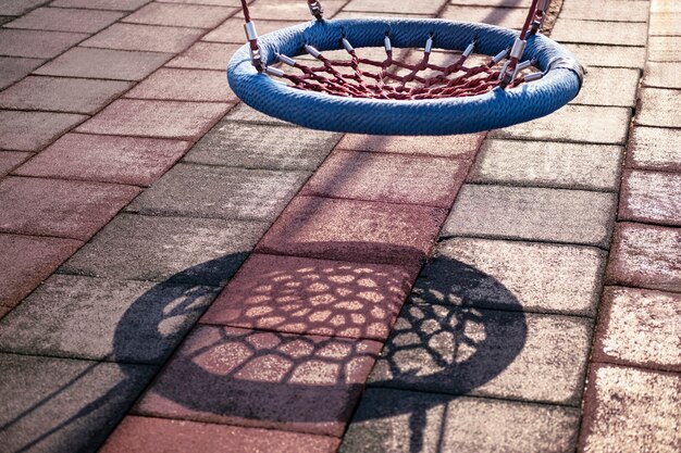 Fundo de parque infantil colorido ao ar livre