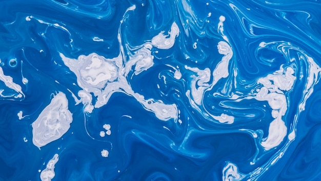 Fundo de pintura de textura azul e branco