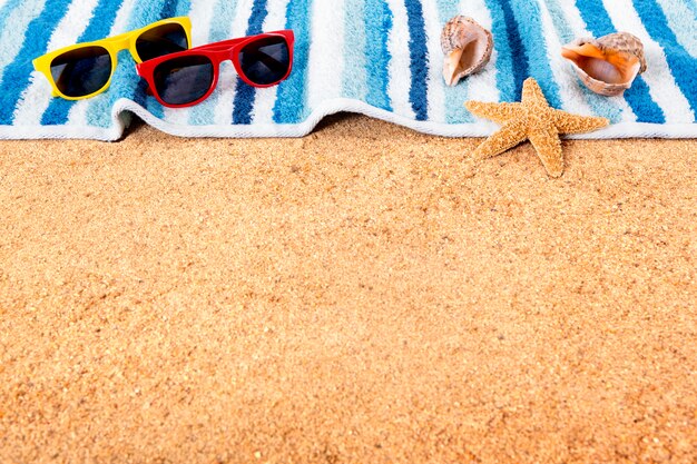 Fundo de praia de verão