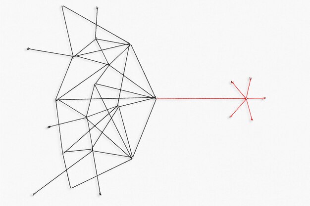 Fundo de rede de negócios, conectando pontos, design de tecnologia