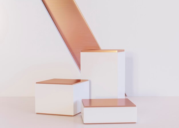 fundo de renderização de formas geométricas em 3D