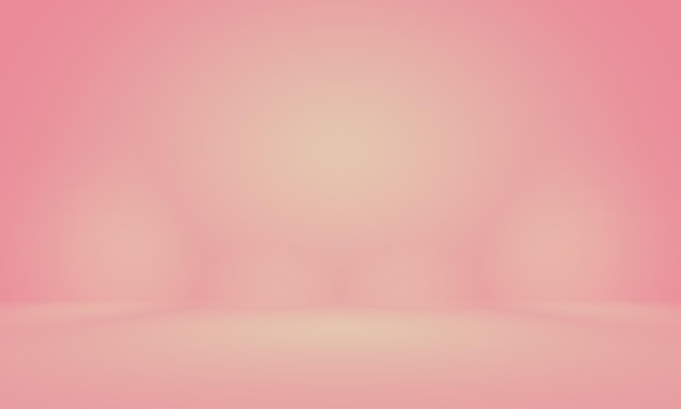 Fundo de sala de estúdio rosa claro liso e vazio abstrato Use como montagem para modelo de banner de exibição de produto