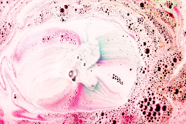 Fundo de superfície de bolha rosa banho bomba