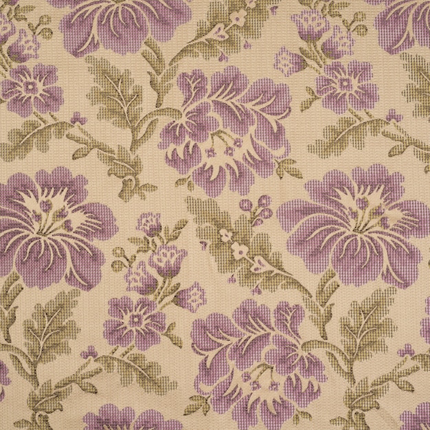 Fundo de tecido com padrão floral