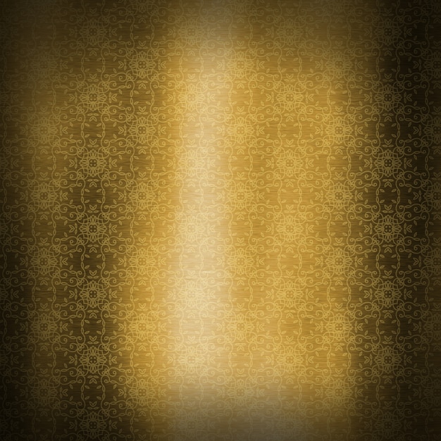 Fundo de textura metálica ouro com padrão decorativo