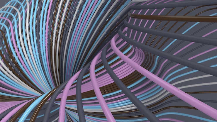 Foto grátis fundo de torção abstrata geométrica 3d