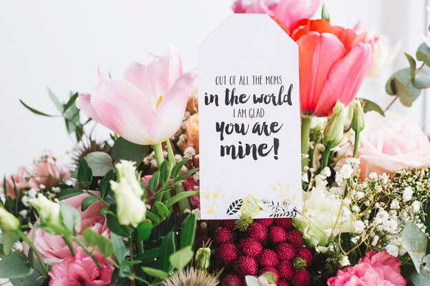 Fundo do dia das mães com belas flores