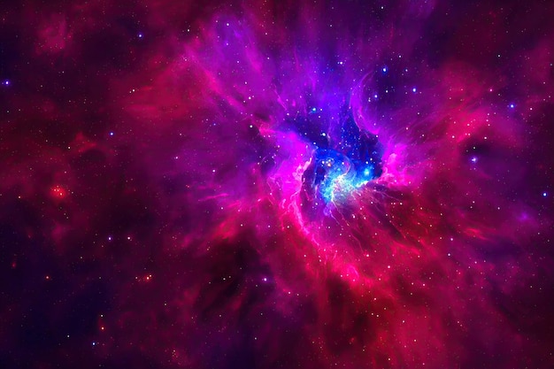 Foto grátis fundo do espaço, cosmo realista da noite estrelada e estrelas brilhantes, via láctea e galáxia colorida de poeira estelar