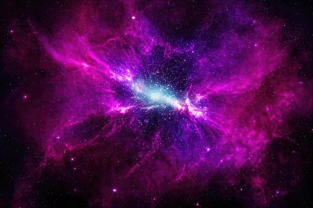 Fundo do espaço, cosmo realista da noite estrelada e estrelas brilhantes, via láctea e galáxia colorida de poeira estelar