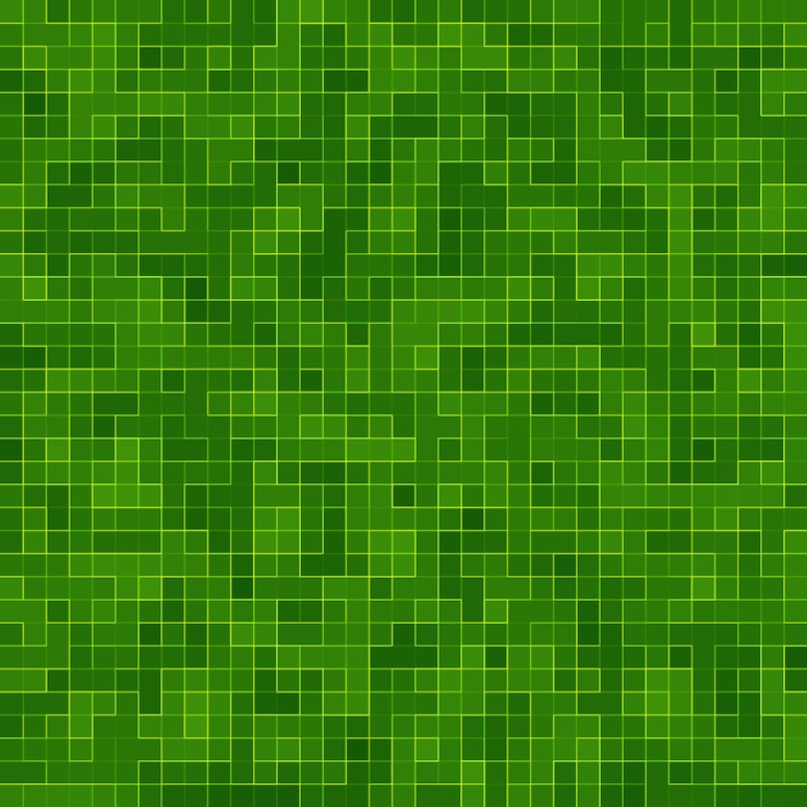 Foto grátis fundo e textura da parede do mosaico do mosaico do pixel quadrado verde brilhante abstrato.