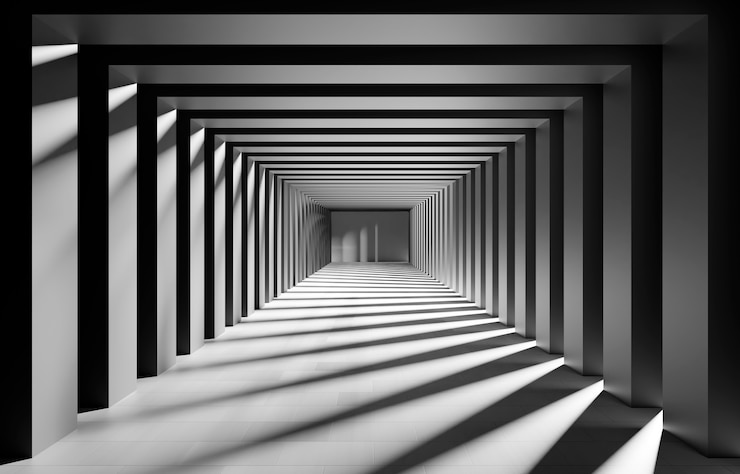 Foto grátis fundo em preto e branco 3d
