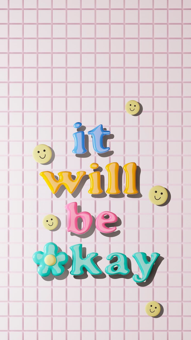 Foto grátis fundo estético vertical 3d com citação motivacional