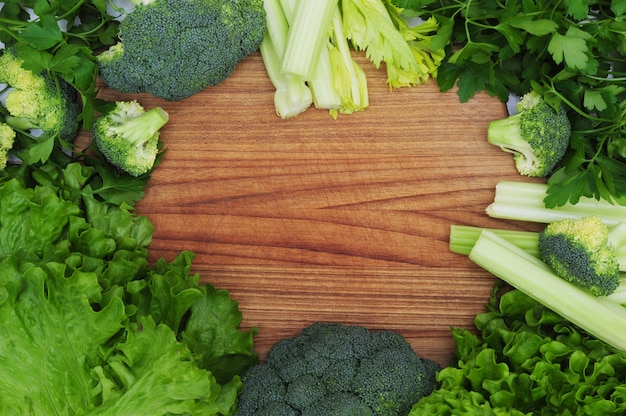 Fundo feito de legumes, conceito de comida saudável