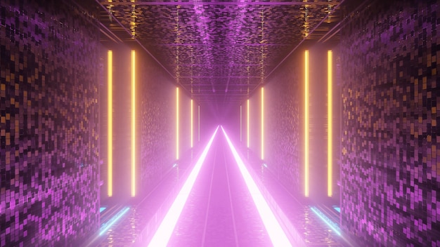 Fundo futurista bacana com luzes coloridas piscando