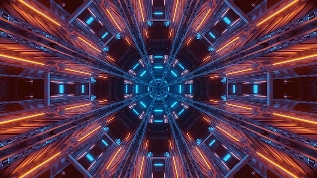 Foto grátis fundo futurista com luz de néon abstrata brilhante