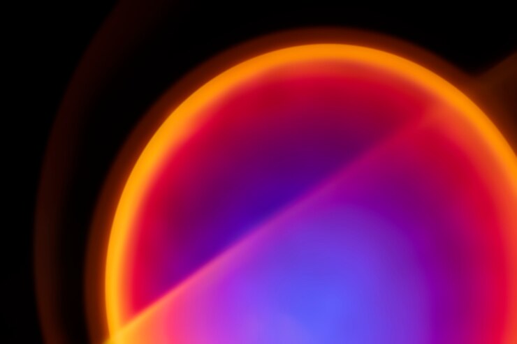 Foto grátis fundo gradiente colorido com luz neon led