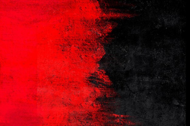 Fundo grunge de pinceladas vermelhas em um fundo preto