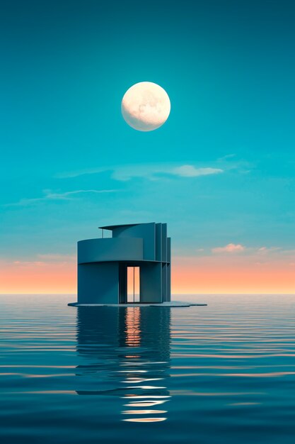 Fundo lunar futurista