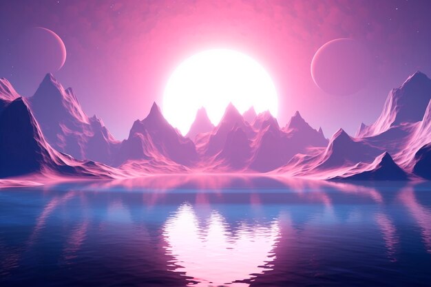 Fundo lunar futurista