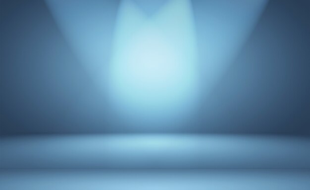 Fundo luxuoso abstrato do azul do inclinação. Azul escuro suave com Banner de estúdio de vinheta preto.
