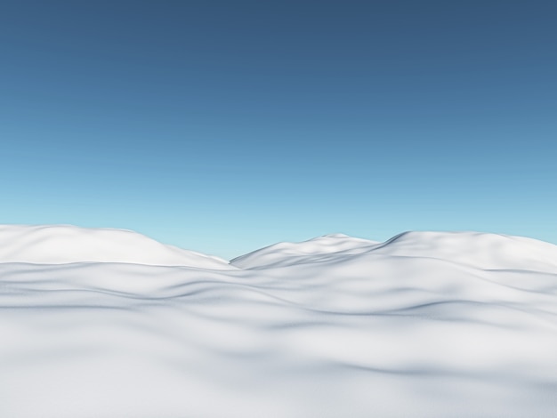 Fundo nevado do natal 3d