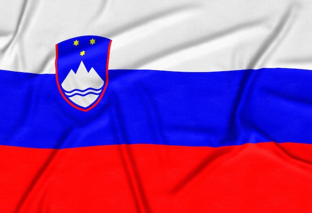 Fundo realista da bandeira da eslovênia