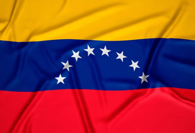 Fundo realista da bandeira da venezuela