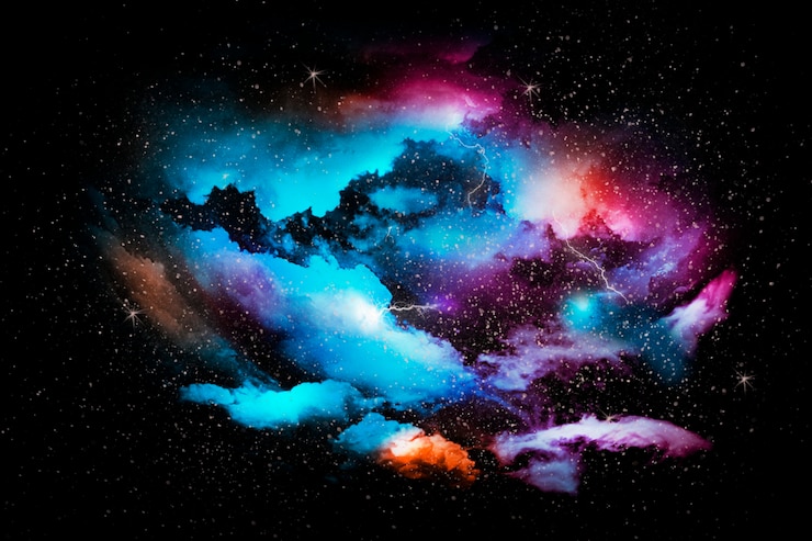Foto grátis fundo texturizado de universo abstrato colorido