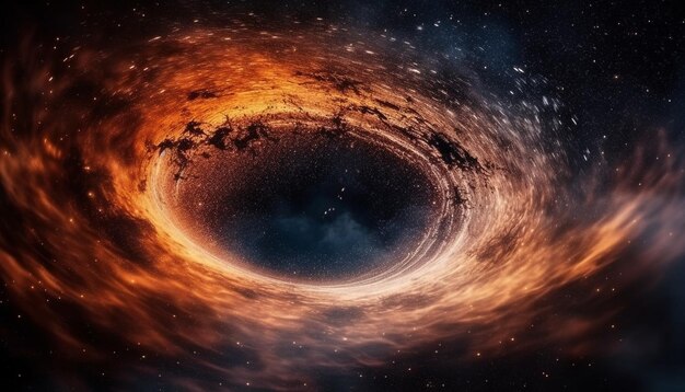 Foto grátis galáxia abstrata orbitando campo estelar brilhante supernova explodindo profundamente gerada por ia