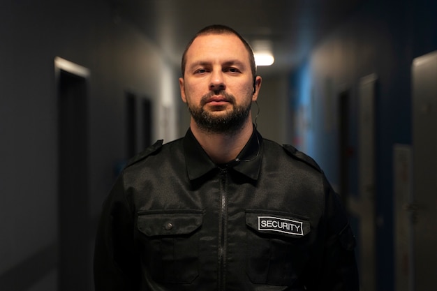 Garda de segurança no espaço de trabalho