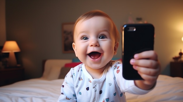 Foto grátis garoto de tiro médio segurando smartphone