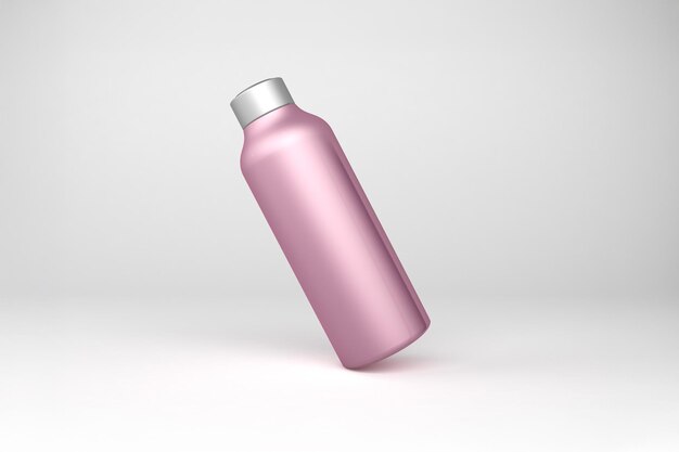 Garrafa de água rosa isolada de aço inoxidável