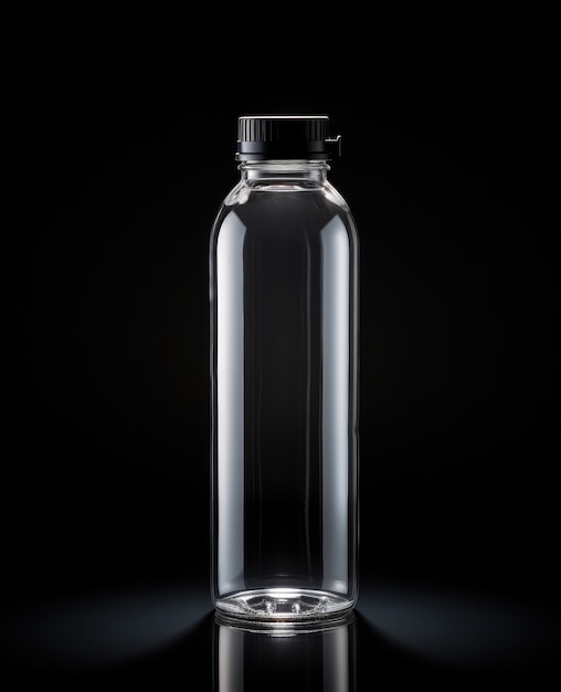 Foto grátis garrafa de água transparente no estúdio