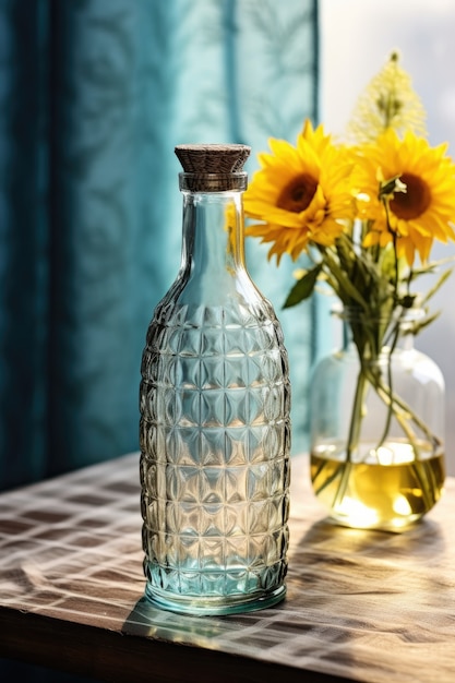 Foto grátis garrafa de água transparente para interiores
