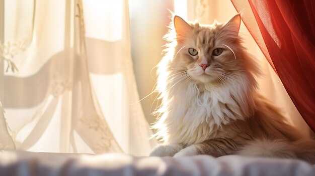 Foto grátis gatinho fofo relaxando dentro de casa