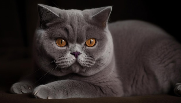 Foto grátis gatinho persa fofinho encarando com olhos azuis gerados por ia