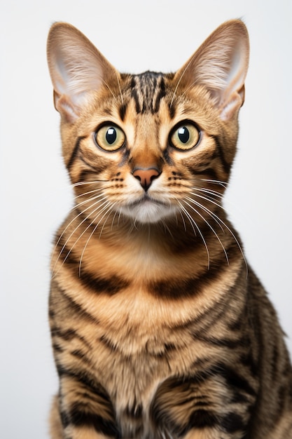 Foto grátis gato bonito relaxante no estúdio