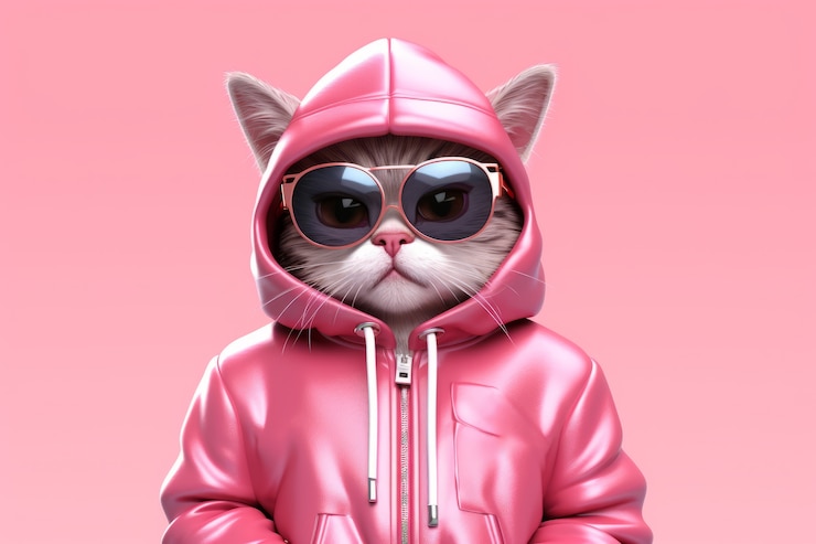 Foto grátis gato fofo em estúdio