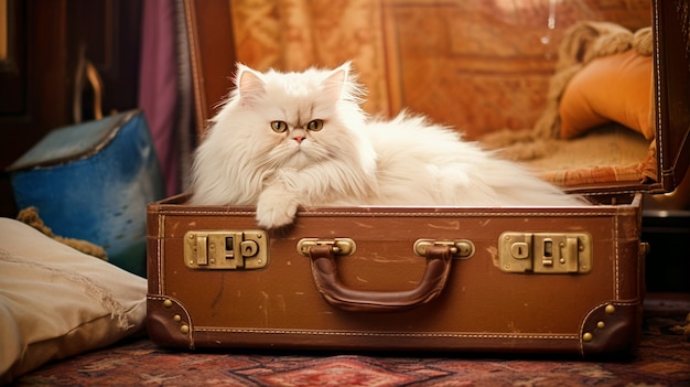 Foto grátis gato peludo bonito dentro de casa