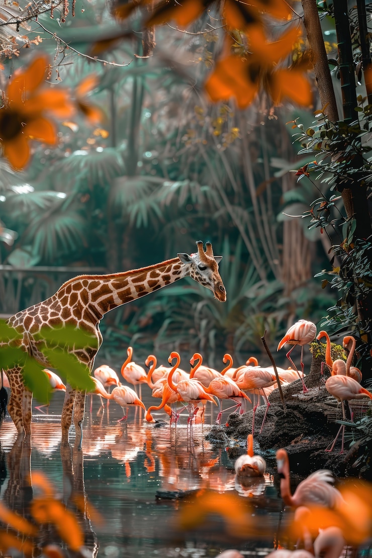 Foto grátis girafa na natureza